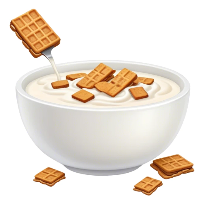 Yogurt with cinnamon toast crunch cereal sticker