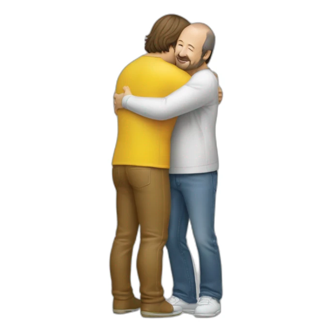 marc newson giving a hug to Jony ive sticker