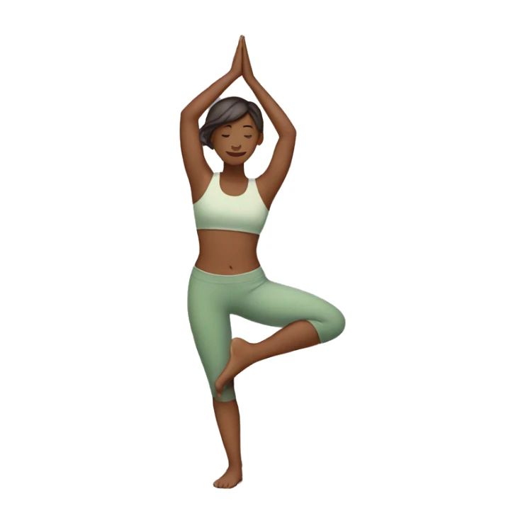 a emoji doing yoga with no gender sticker