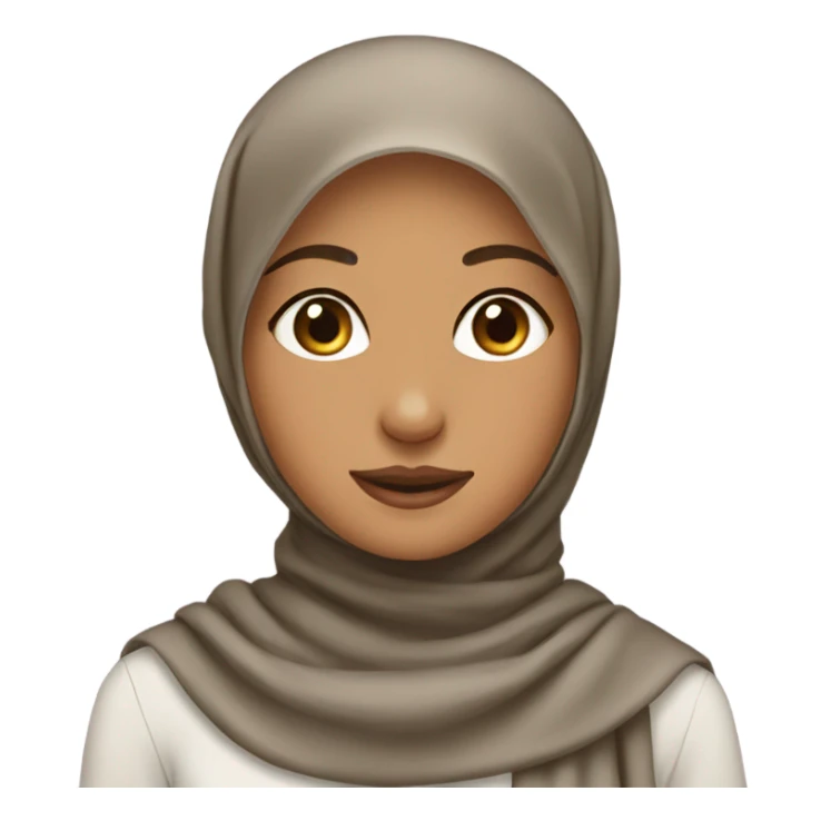 Tan skin girl wearing hijab  sticker