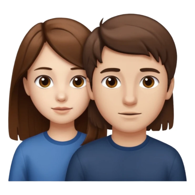 a girl and the boy behind her sticker