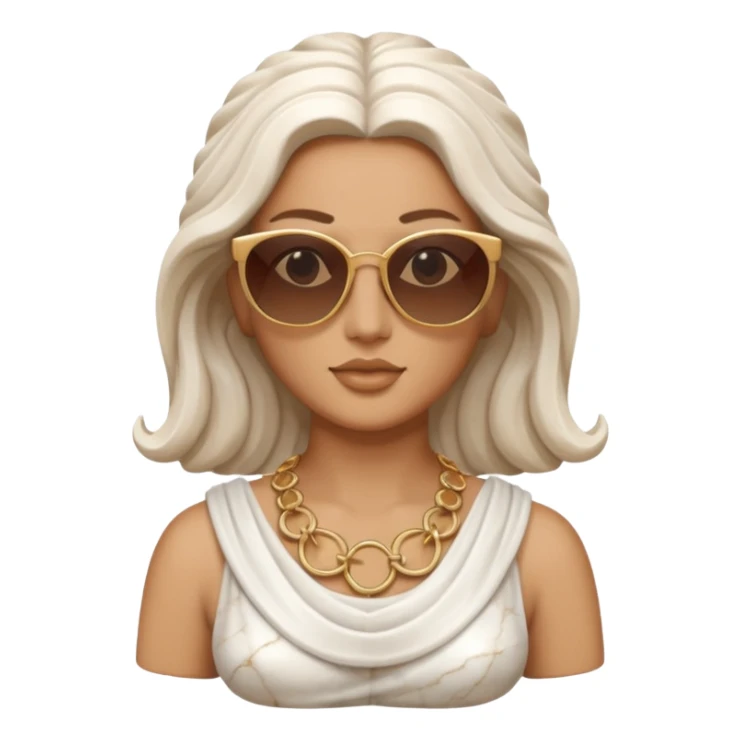 greek goddess sculpture wearing sunglasses sticker