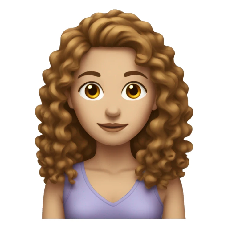 White-woman-with-long-brown-curly-hair-young sticker