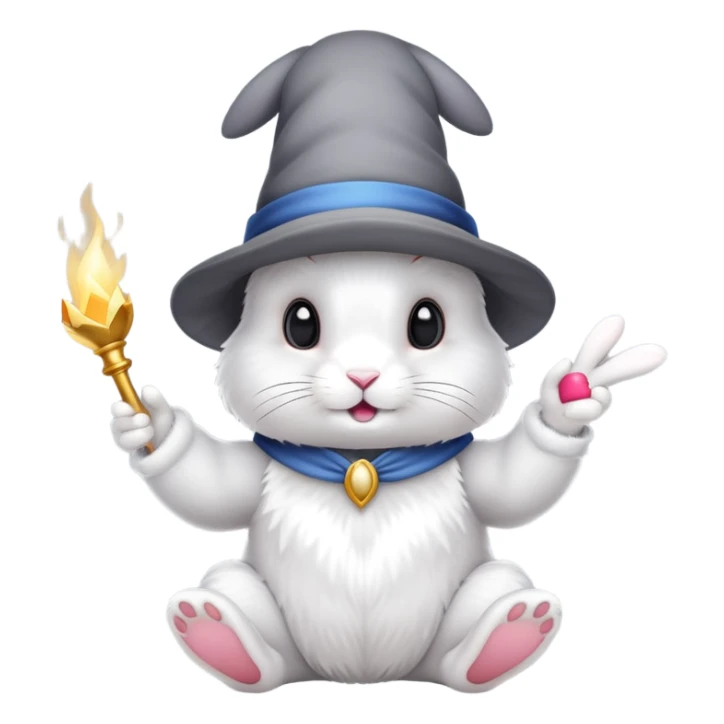 Lapin qui fait de la magie sticker