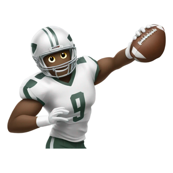 Football head making a stiff arm  sticker