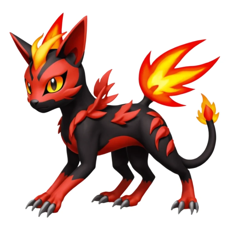 Meloetta-Litten-Guilmon-Darkrai-Pokémon-Fakémon-fusion-hybrid-creature sticker