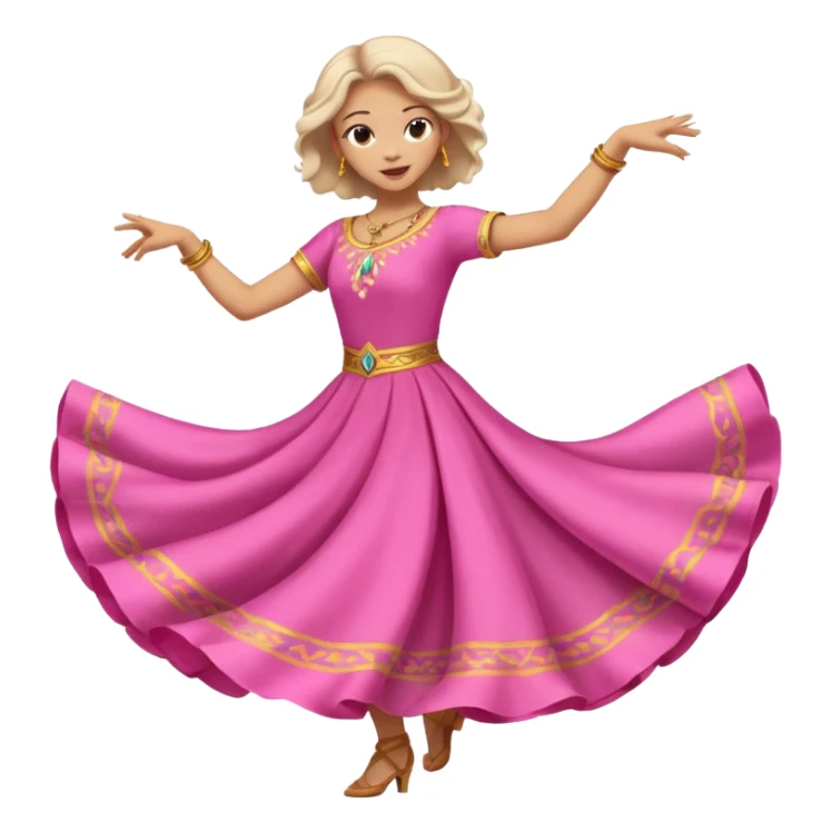 Bailarina rosada pero no de valet sino de bailes culturales sticker