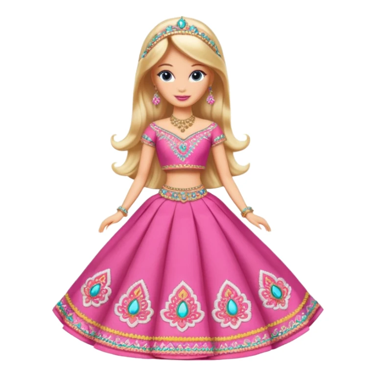 Barbie wearing lehnga sticker