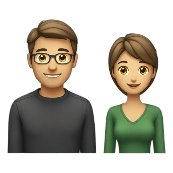 une homme et une femme à la salle sticker