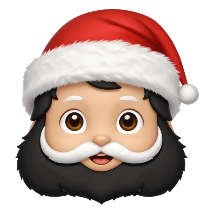 miniature black pinmcher in santa aht sticker