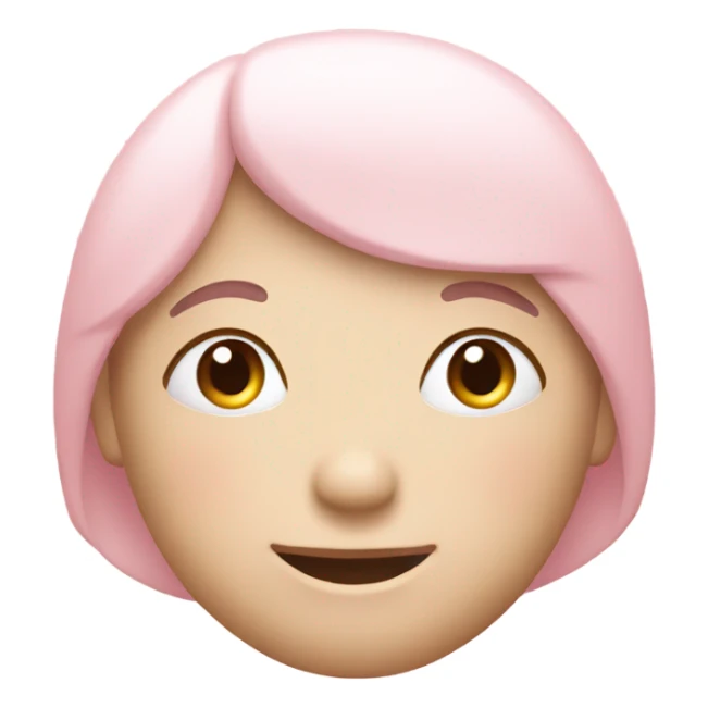 pastel pink calm emoji face  sticker
