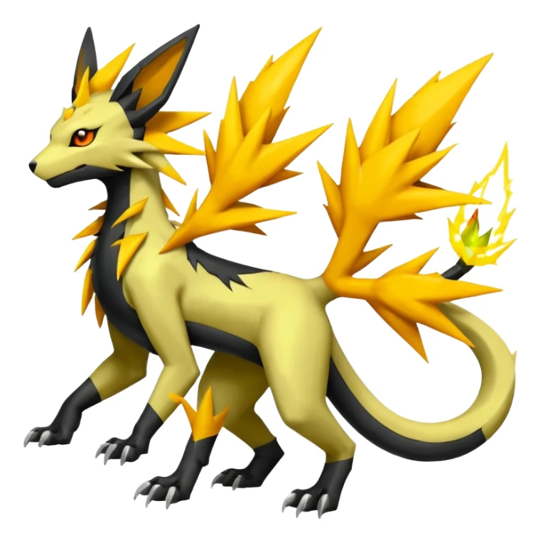 Salandit-Zygarde-Electrike-Jolteon-Manectric-Fakémon-fusion, full body sticker