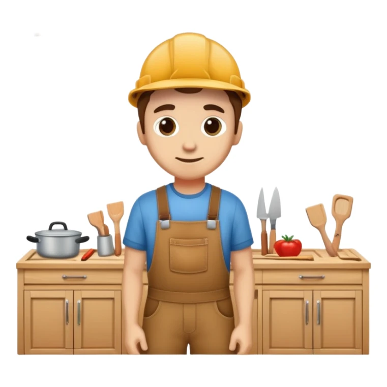 Imagen de un carpintero con puertas,cocinas,armarios sticker