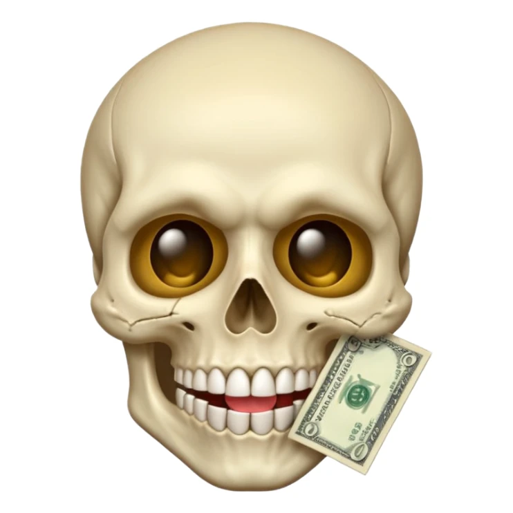 Money Skull Emoji Tongue Face sticker