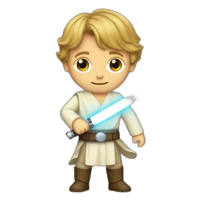 luke skywalker holding lightsaber full body sticker