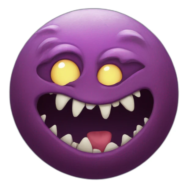 Monster plus moon sticker