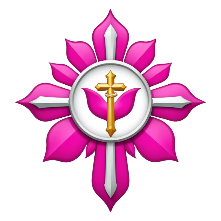 ave maria's emblem with a touch of majenta sticker