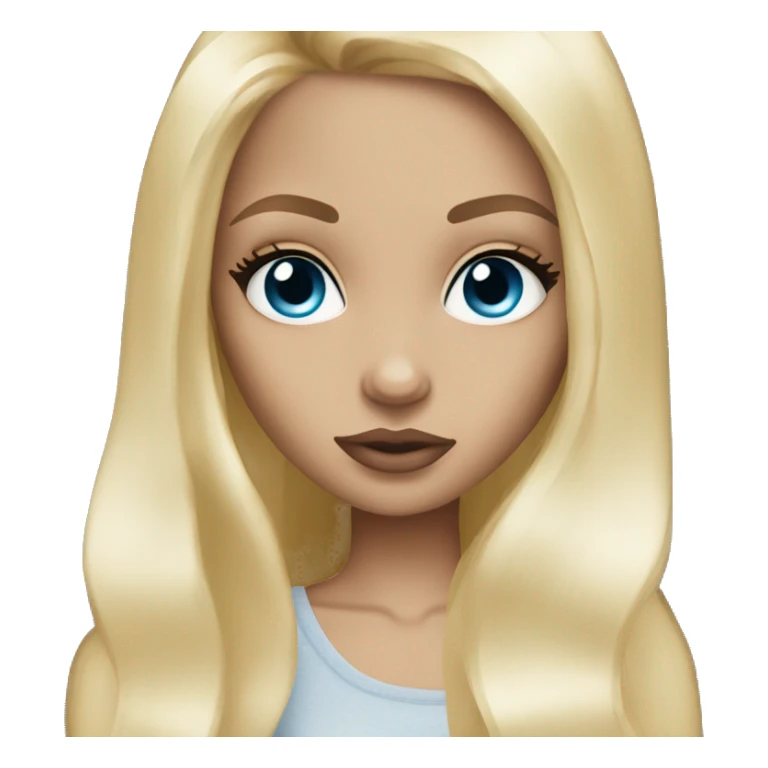 Blond bratz blue eyes white skin sticker