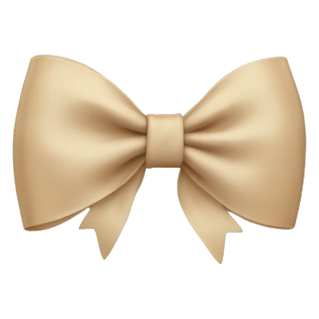 Beige bow sticker
