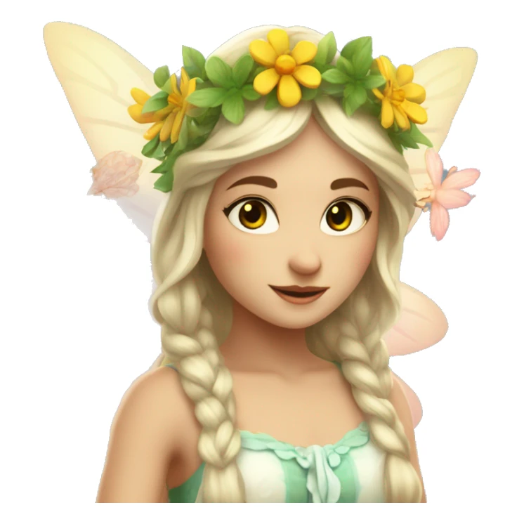 fairy with flower in her hand in Ivana Kupala Outfit sticker