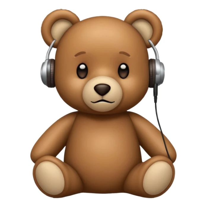 Teddy bear listening to Sinatra  sticker