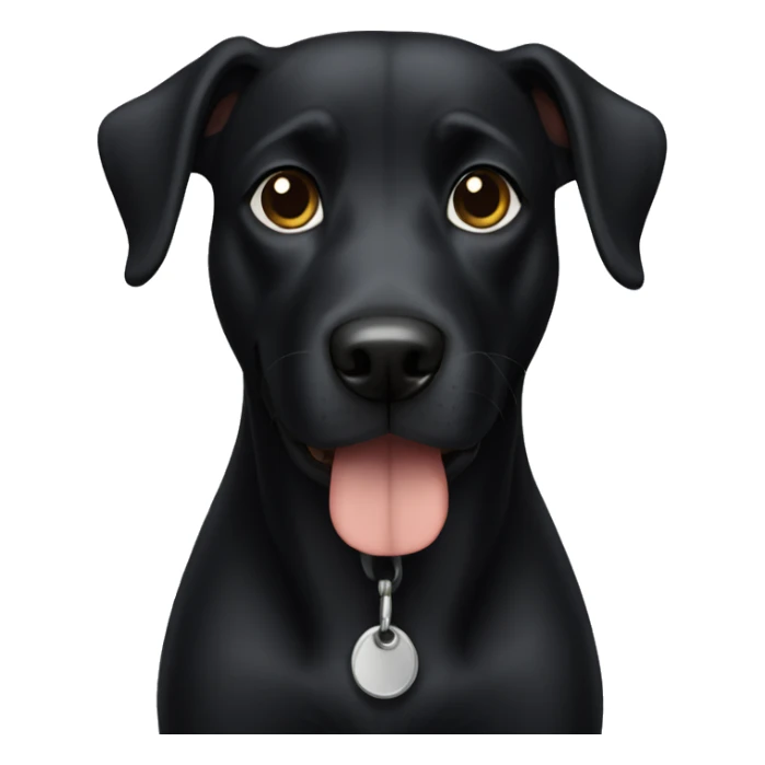 Black dog sticker