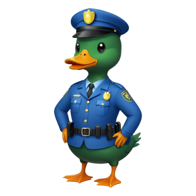 Police balck duck full body sticker