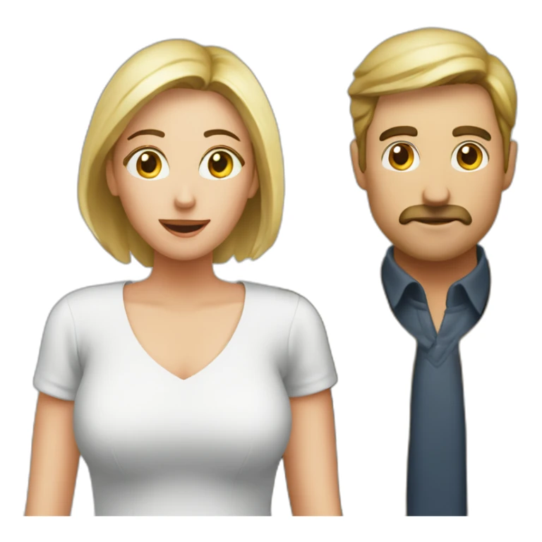 man watching wife with binoculara sticker