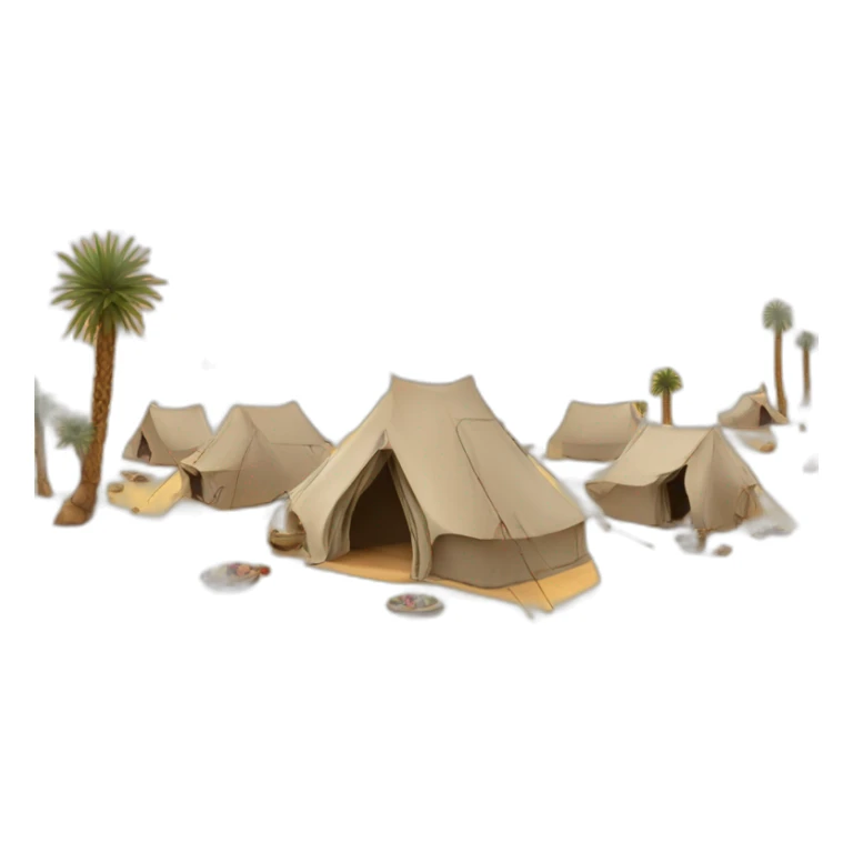 Arab camp in the desert sticker