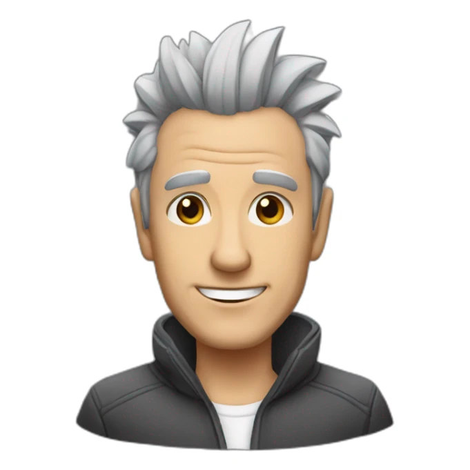 criswell spike gray hair sticker