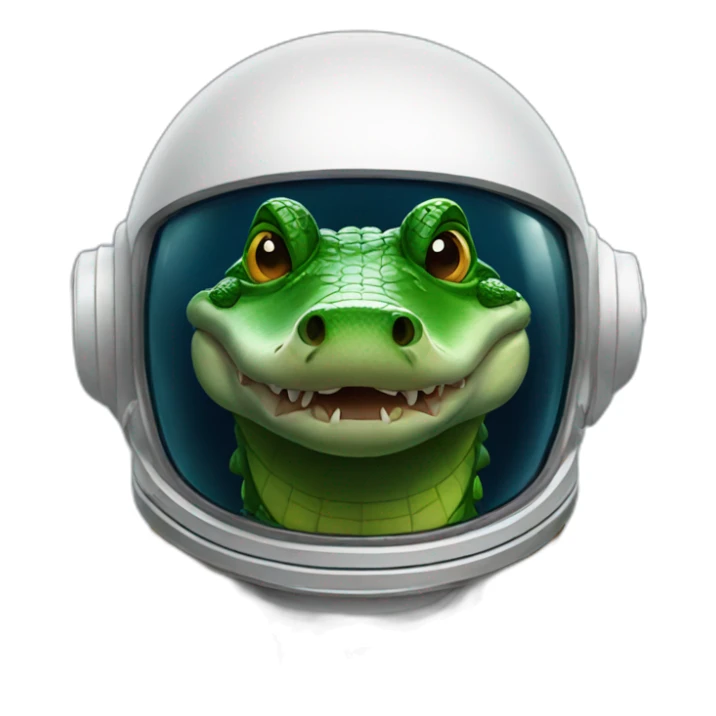 alligator in an astronaut helmet sticker