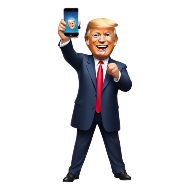 Donald trump on tiktok sticker