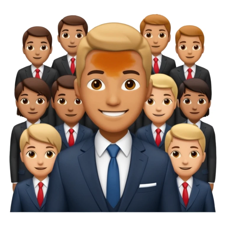 leader figure standing in front of a group sticker