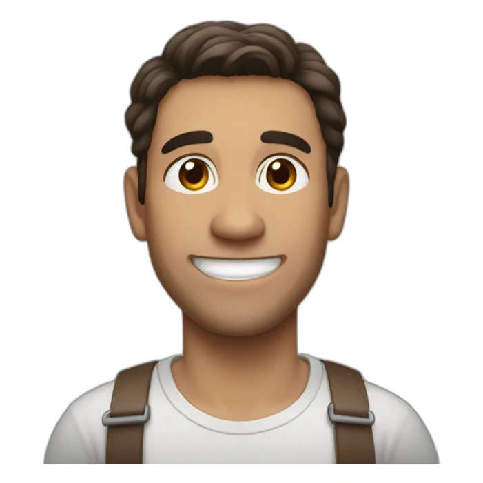 brunet man smiling sticker