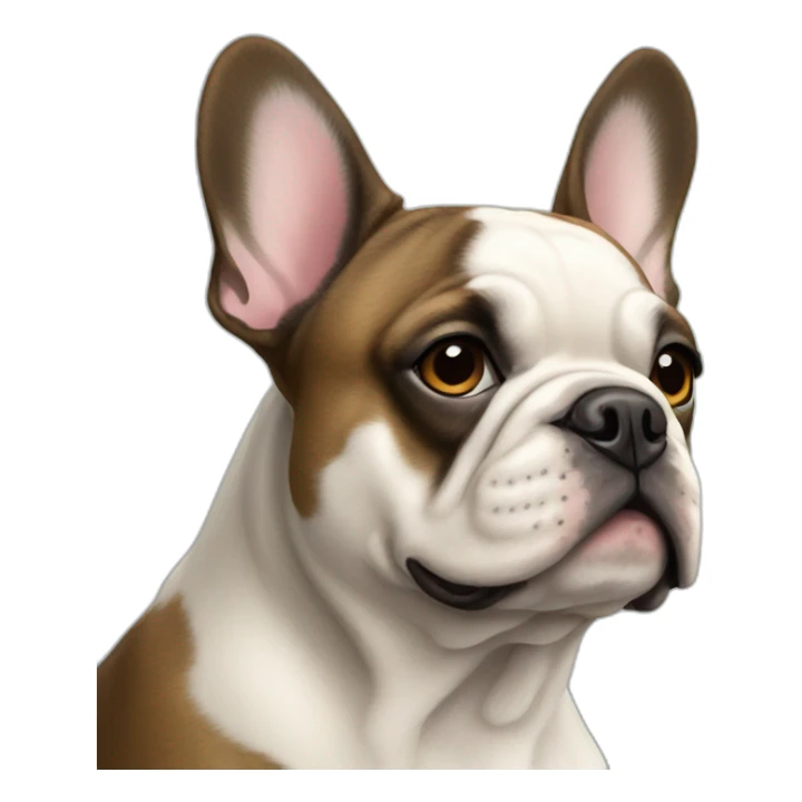 dog French Bulldog in profile sticker
