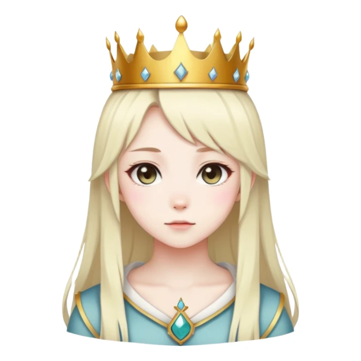 anime neko girl with crown sticker