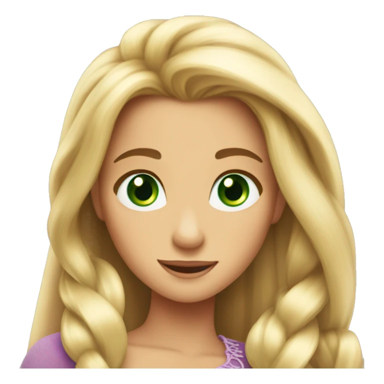 Rapunzel with green eyes and long eyelashes sticker