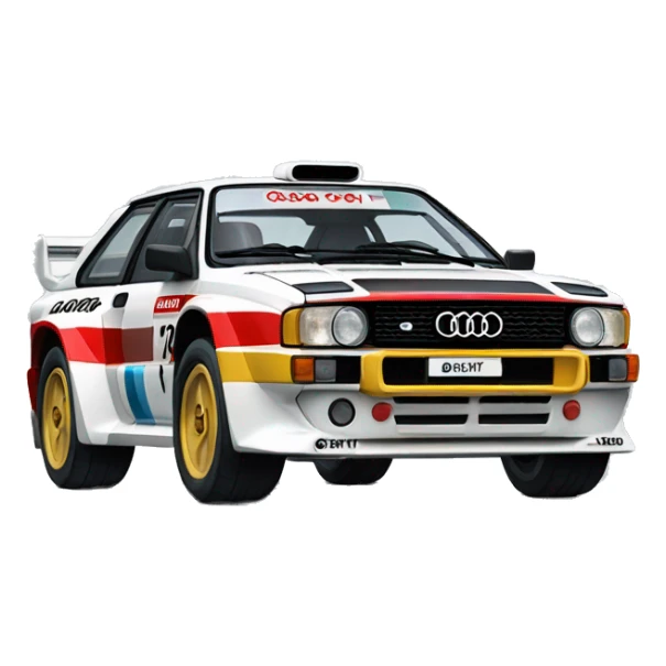 Make a Audi quattro 1986 rally car  sticker
