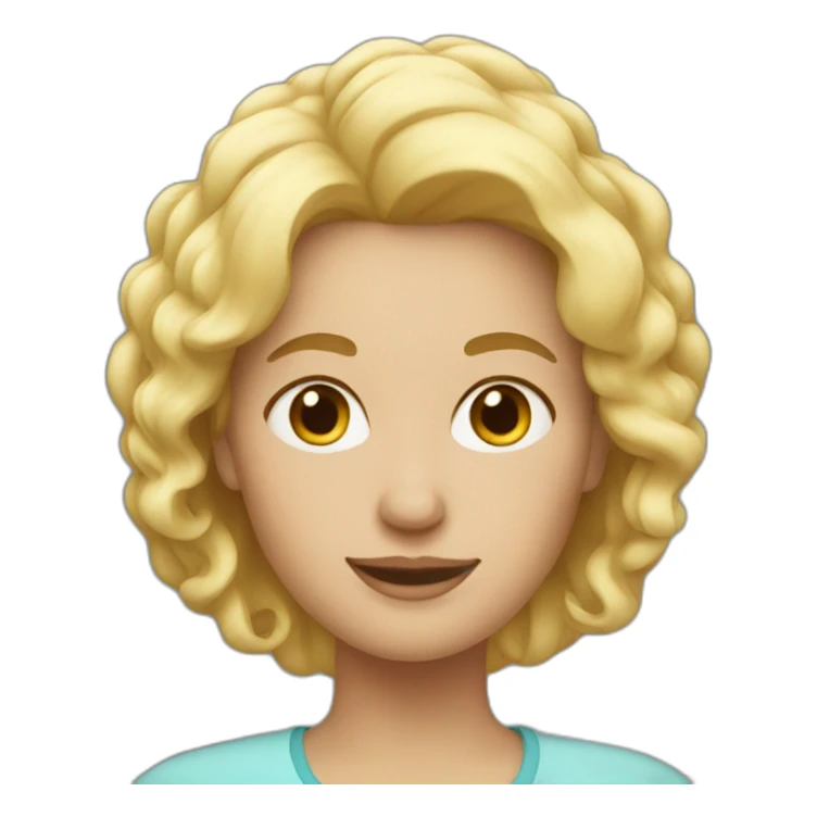 mother with blond hair sticker