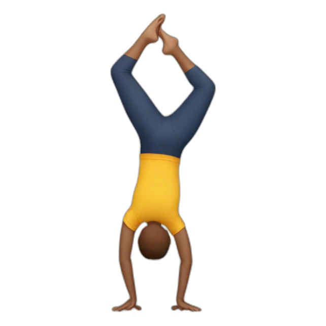 handstand open arms and open legs sticker