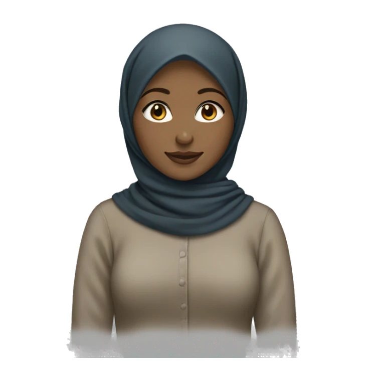 hijabi girl with white skin tone sticker