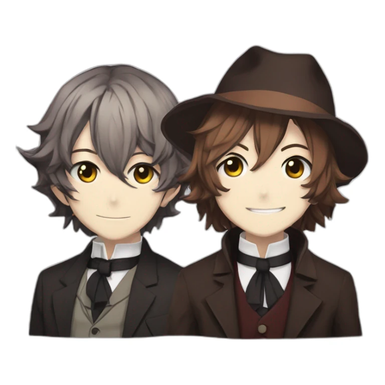 Chuuya and dazai from bungo stray dogs sticker