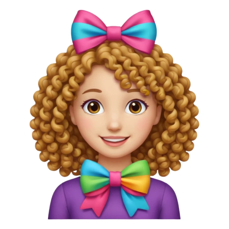 ios 18 emoji pretty poor girl with curly hair  sticker