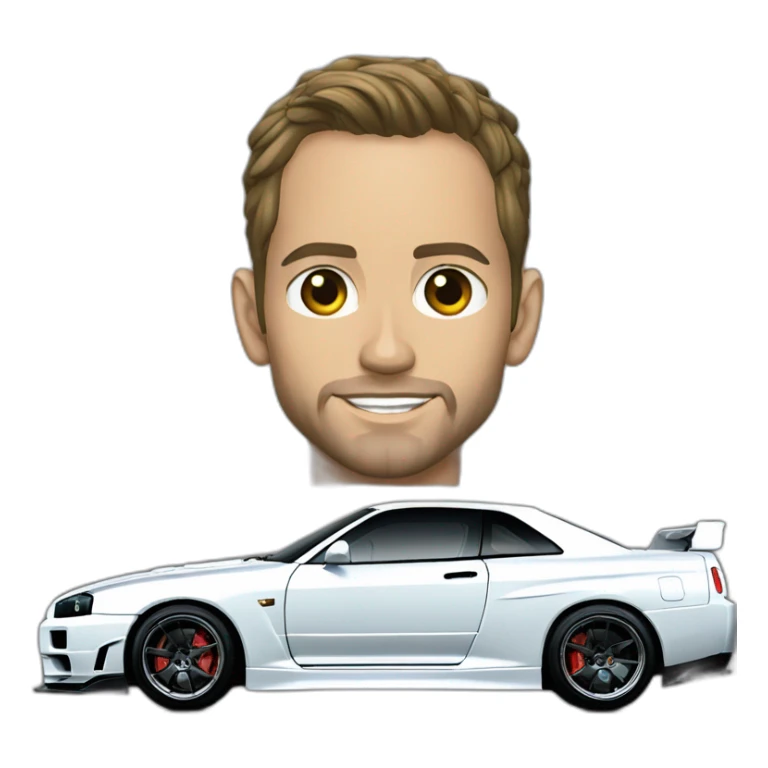 Paul Walker nissan gtr r34 sticker