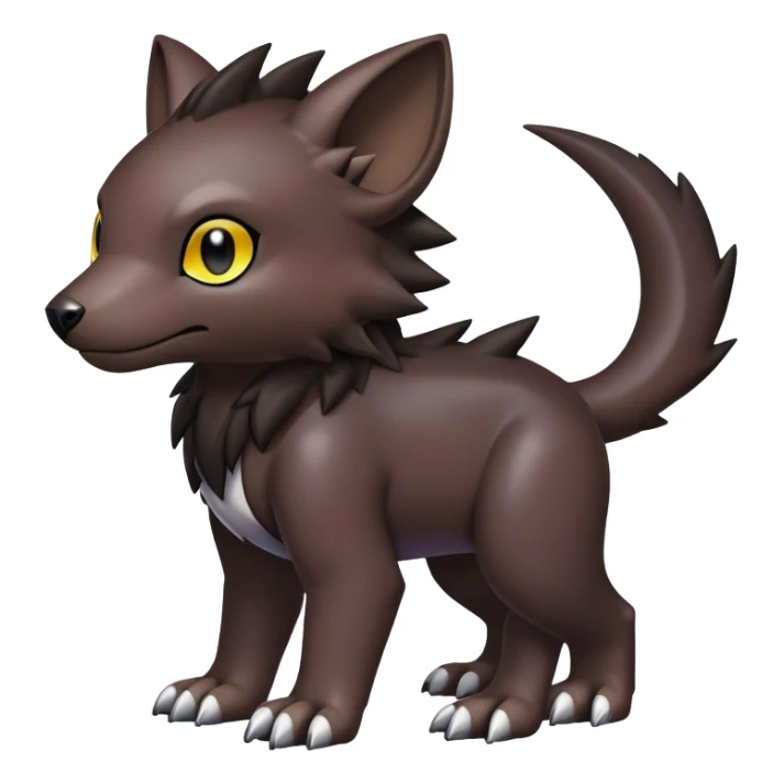 Cute cool colorful dark Digimon-animal-hybrid full body sticker