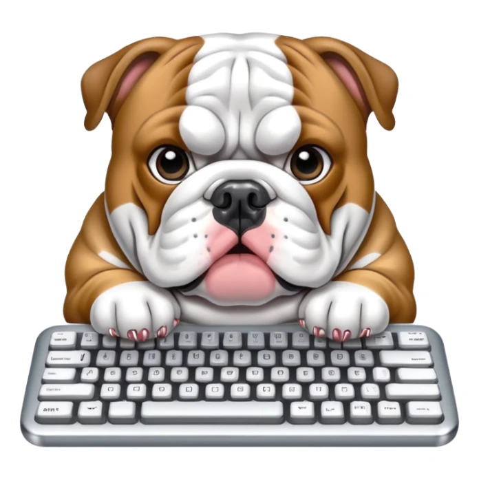 English bulldog computer sticker