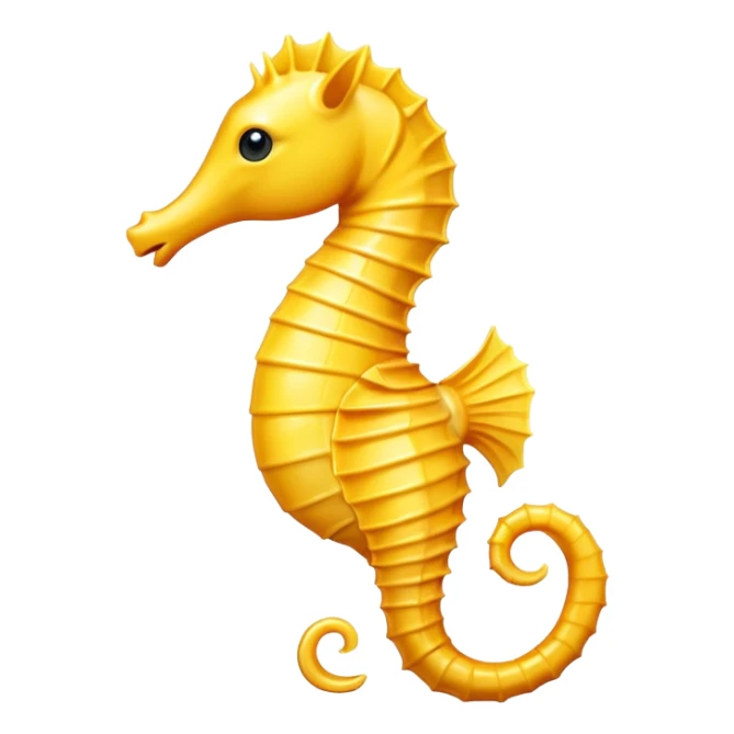 Seahorse all yellow just yellow sticker