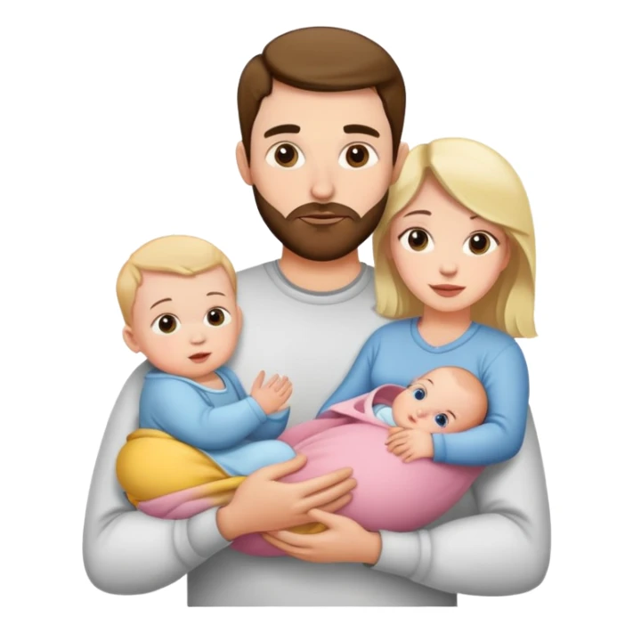 Boyfriend with a baby and his wife sticker
