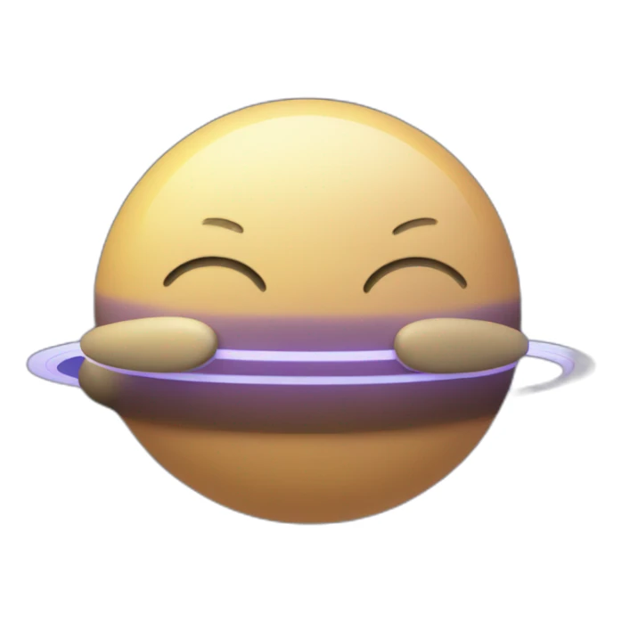 saturn with lights and stars sticker