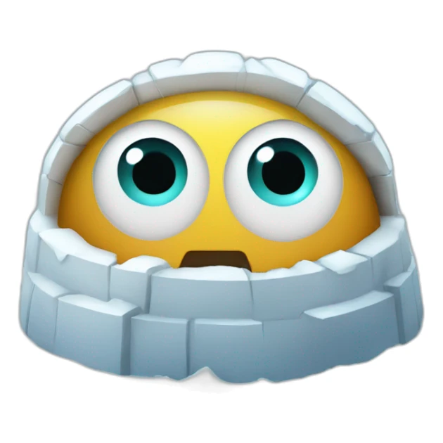eyes on top of igloo sticker